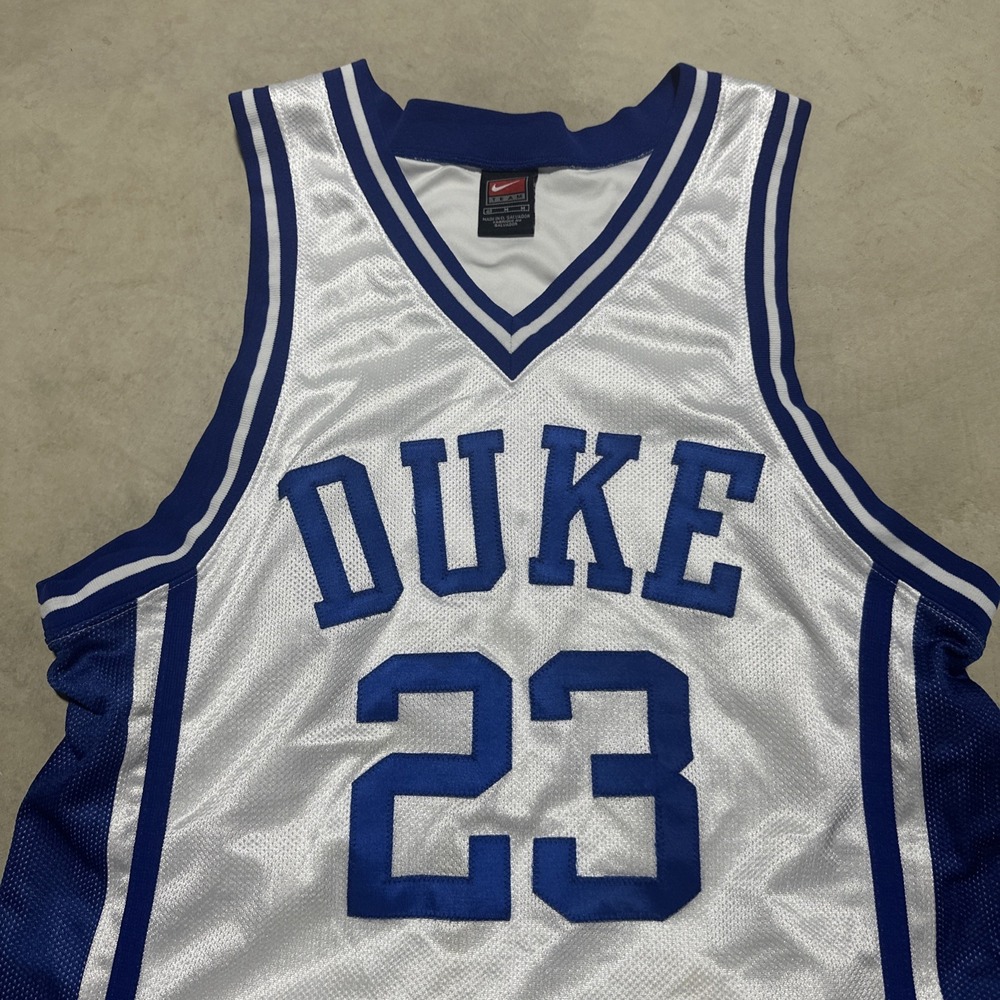Men's SZ 40 Medium Nike Team Duke #23 Basketball Jersey Patches Logo Official - Picture 2 of 9